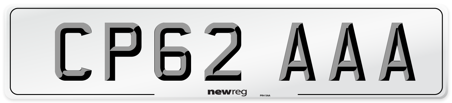 CP62 AAA Number Plate from New Reg